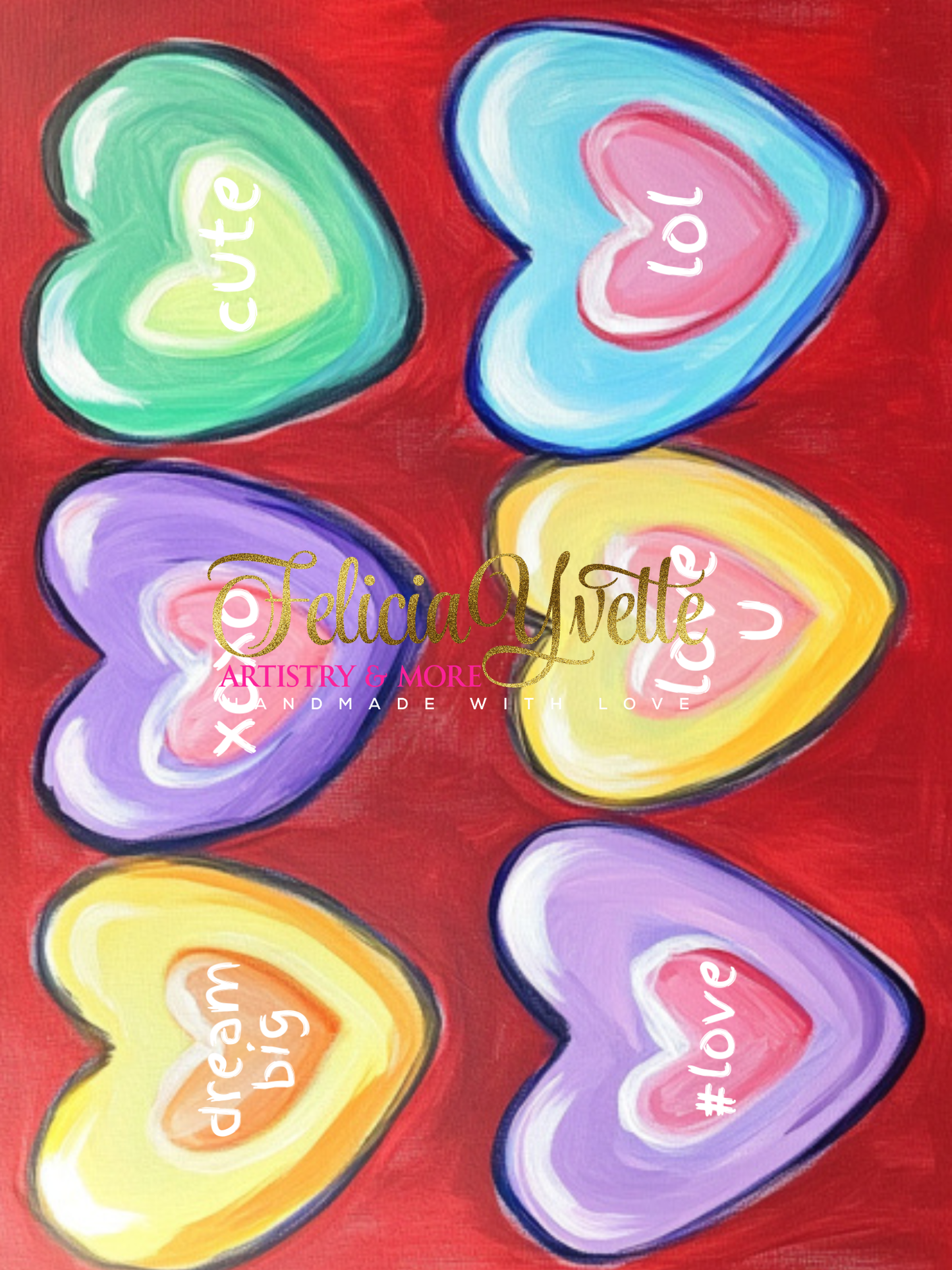 Valentine Canvas Paint Kit
