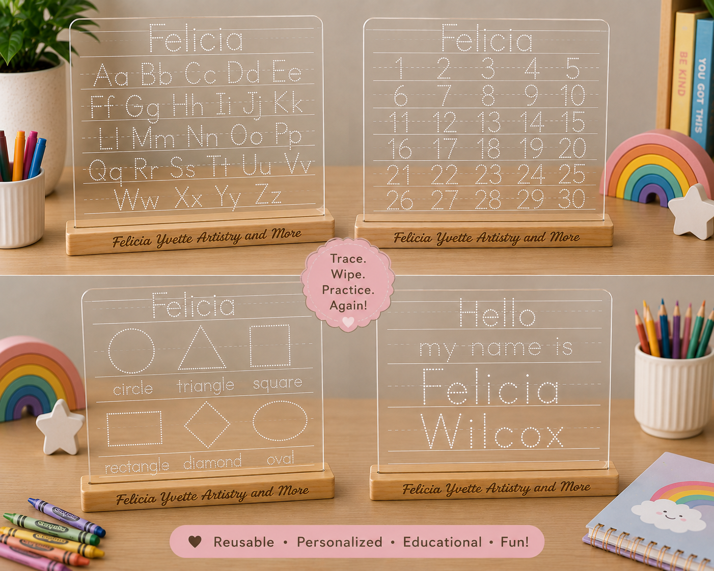 Alphabet and Name Tracing Board