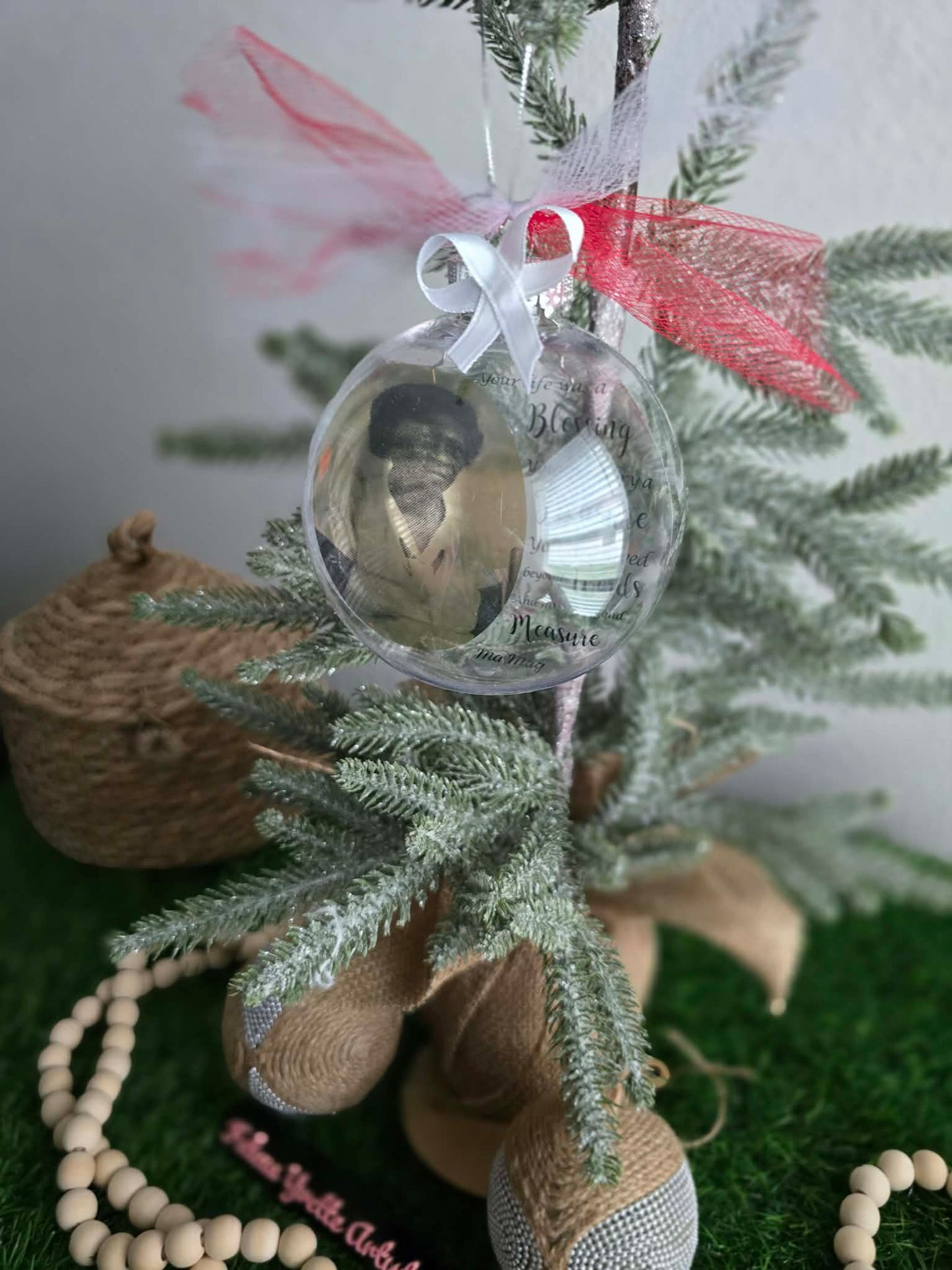 Clear Customized Keepsake Ornaments