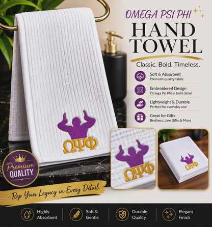 Custom Hand Towel with Embroidered Patch Design