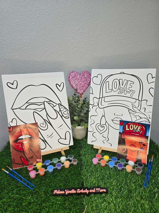 Valentine Canvas Paint Kit