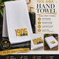 Custom Hand Towel with Embroidered Patch Design