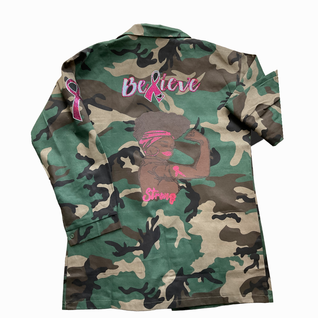 Camo Breast Cancer Warrior Jacket