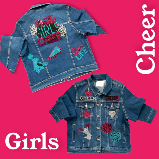 Girls Cheer Denim Jacket